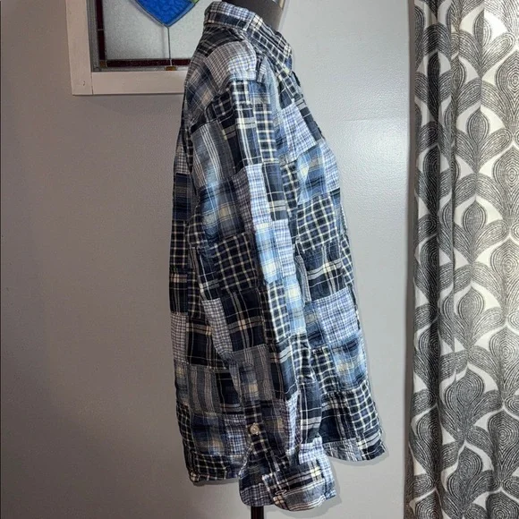 Orvis Madras Plaid Patchwork Button Down Shirt SZ Medium - Picture 5 of 6